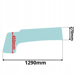 SZYBA BOCZNA LEWA DRZWI LINDE E35 E40 E45 E50 388 (5183)