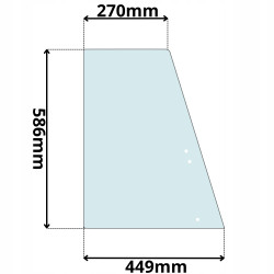 SZYBA BOCZNA GÓRNA DRZWI PRAWA LINDE H20 H25 30 35 (5219)