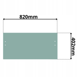 SZYBA PRZEDNIA CZOŁOWA DOLNA YANMAR B15-B50V (G-0015)