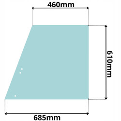 SZYBA BOCZNA W DRZWI PRZÓD PRZESUWNA LINDE HENMAR (G-0030)
