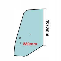 SZYBA LEWA BOCZNA CAŁA W DRZWI KRAMER 418 ALLRAD (0613)