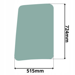 SZYBA LEWA DRZWI GÓRNA BOBCAT (G-0046)