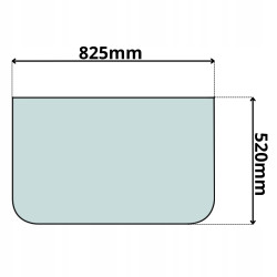 SZYBA PRZÓD DÓŁ DOLNA CZOŁOWA LIEBHERR SERIA C (0301)