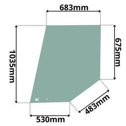 SZYBA LEWA PRAWA DRZWI VALMET VALTRA (G-0385)