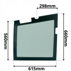 SZYBA DRZWI DOLNA KUBOTA KX Z SITODRUKIEM (G-0070)