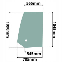 SZYBA GÓRNA DRZWI VOLVO BL- LEWA (G-0178)