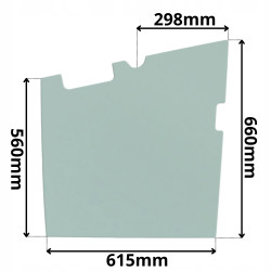 SZYBA DRZWI DOLNA KUBOTA KX (G-0071)