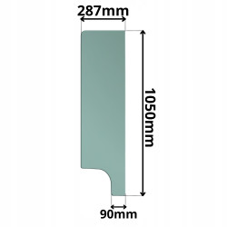 SZYBA DRZWI LEWA PRZEDNIA GÓRNA TAKEUCHI TB23R (G-0097)