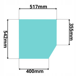 SZYBA DRZWI DOLNA FIAT HITACHI EX15-2 EX22-2 EX30-2 EX35-2 EX40-2 EX45-2 (G-0308)