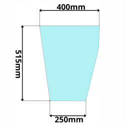 SZYBA CZOŁOWA PRZEDNIA DOLNA PRAWA LEWA CAT (G-0124)