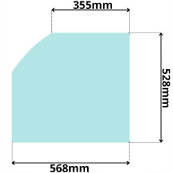SZYBA LEWE DRZWI DOLNA CAT (G-0130)