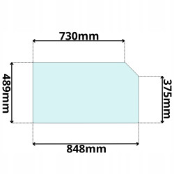 SZYBA TYŁ TYLNA GÓRNA CAT (G-0109)