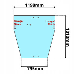 SZYBA TYŁ TYLNA FERMEC TEREX MASSEY FERGUSON CASE (G-0414)