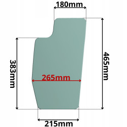 SZYBA LEWA DRZWI DOLNA PRZEDNIA YANMAR VIO KOBELCO (G-0147)