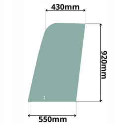 SZYBA PRAWA BOK PRZESUWANA PRZEDNIA KUBOTA (G-0363)