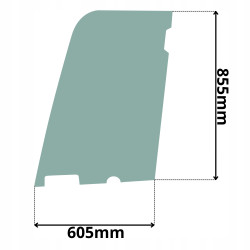 SZYBA DRZWI GÓRNA KUBOTA (G-0365)