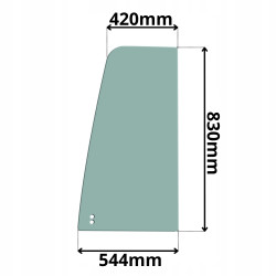 SZYBA DRZWI GÓRNA PRZEDNIA PRZESUWANA CAT (G-0163)