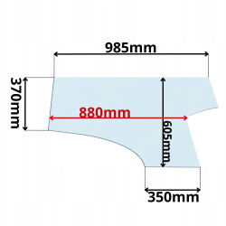 SZYBA DRZWI DOLNA LINDE LEWA PRAWA (G-0359)
