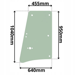 SZYBA BOCZNA TYLNA UCHYLANA PRAWA LEWA CASE 580 SV (G-0086)