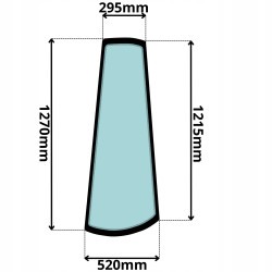 SZYBA PRAWA NAROŻNA/NAROŻNIK JCB JCX 4CX TY (G-0209)