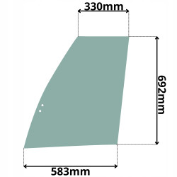 SZYBA DRZWI GÓRNA PRZEDNIA LIEBHERR (G-0220)