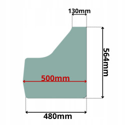 SZYBA LEWA DRZWI DOLNA YANMAR VIO (G-0341)