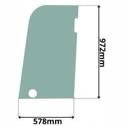 SZYBA BOCZNA DRZWI GÓRNA JCB (G-0212)