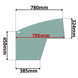 SZYBA DRZWI DOLNA LEWA PRAWA KRAMER 180 280 (G-0347)