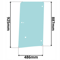 SZYBA LEWA DRZWI GÓRNA UCHYLNA BOMAG BW (G-0167)