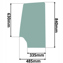 SZYBA DRZWI GÓRNA CAT (K-0089)