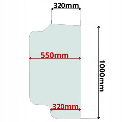 SZYBA CZOŁOWA (PRAWA) COMBILIFT C5000XL C4000XL C5000E C4000E (K-0158)