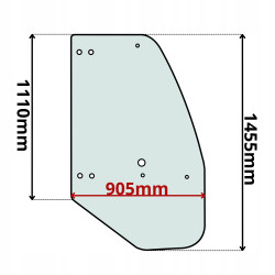 SZYBA DRZWI PRAWA KOMATSU SERIA WA (K-0568)