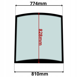 SZYBA TYŁ TYLNA JCB 8014 8016 8018 8020 2013- (K-0578)