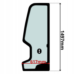 SZYBA LEWA DRZWI TAKEUCHI TB (K-0251) - SITODRUK