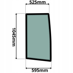 SZYBA BOCZNA PRAWA DRZWI VOLVO L30 L35 L40 L45 (K-0252)-SITODRUK