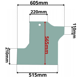 SZYBA LEWA DRZWI DOLNA CAT (K-0177)