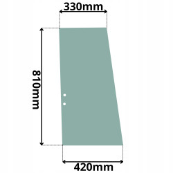 SZYBA DRZWI GÓRNA TYLNA PRZESUWANA CAT (K-0081)