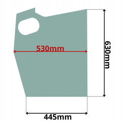 SZYBA LEWA PRAWA DOLNA DRZWI TEREX SCHAEFF (K-0162)