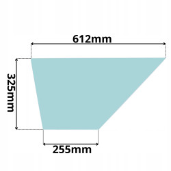 SZYBA LEWA PRAWA DOLNA DRZWI JCB (K-0007)