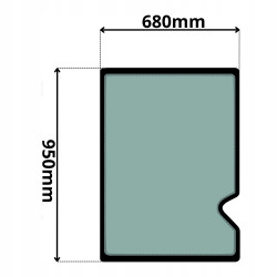 SZYBA PRZÓD CZOŁOWA GÓRNA CAT 303CR 304 305CR 308B (0045)-SITODRUK