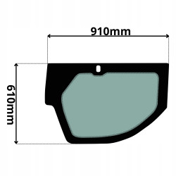 SZYBA LEWA DRZWI DOLNA NEW HOLLAND, FIAT KOBELCO (0054)-SITODRUK