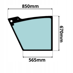 SZYBA LEWA DOLNA DRZWI NEW HOLLAND CASE KOBELCO (0102)-SITODRUK