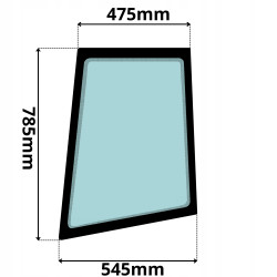 SZYBA DRZWI GÓRNA BOCZNA LEWA VOLVO A25 A30 35 A40 (0296)-SITODRUK