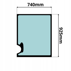 SZYBA PRZEDNIA GÓRNA CAT 303 304 305 CR C D E (0104)-SITODRUK