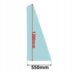 SZYBA KOMATSU PRAWA LEWA PRZEDNIA TRÓJKĄT WA600-8 (0377)