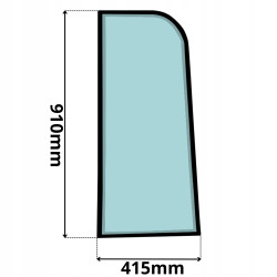 SZYBA BOCZNA LEWA ZA DRZWIAMI JCB 520 526 528 530 (0286)-SITODRUK