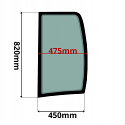 SZYBA LEWA BOCZNA ZA DRZWIAMI TEREX SCHAEF YANMAR KOBELCO (K-0100)-SITODRUK