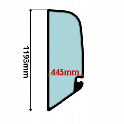 SZYBA LEWA BOCZNA ZA DRZWIAMI CAT WACKER NEUSON (5033)-SITODRUK
