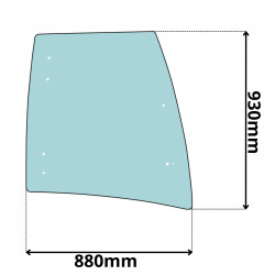 SZYBA PRAWA OTWIERANA JCB (0640)