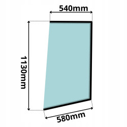 SZYBA PRAWA BOCZNA ZA DRZWIAMI JCB 2CX (0502)-SITODRUK